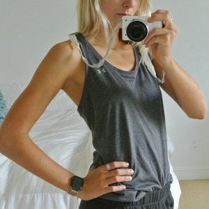 Under Armour Grey 'Cal' Logo Racerback Tank Top